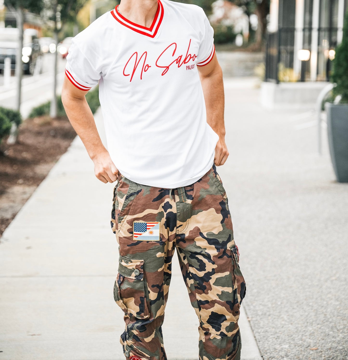 No Sabo - White/Red Jersey